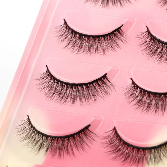 3/5 Pairs Fake Lashes Natural Long False Eyelashes Extension Fluffy 3D Mink Lashes Wispy Strip Eyelashes Makeup Tools maquillaje