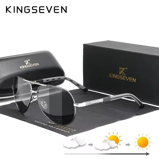 KINGSEVEN Brand Classic Pilot Men Sunglasses Polarized UV400 Lens Luxury Retro Driving Glasses Women Large Frame Causal Eyewear