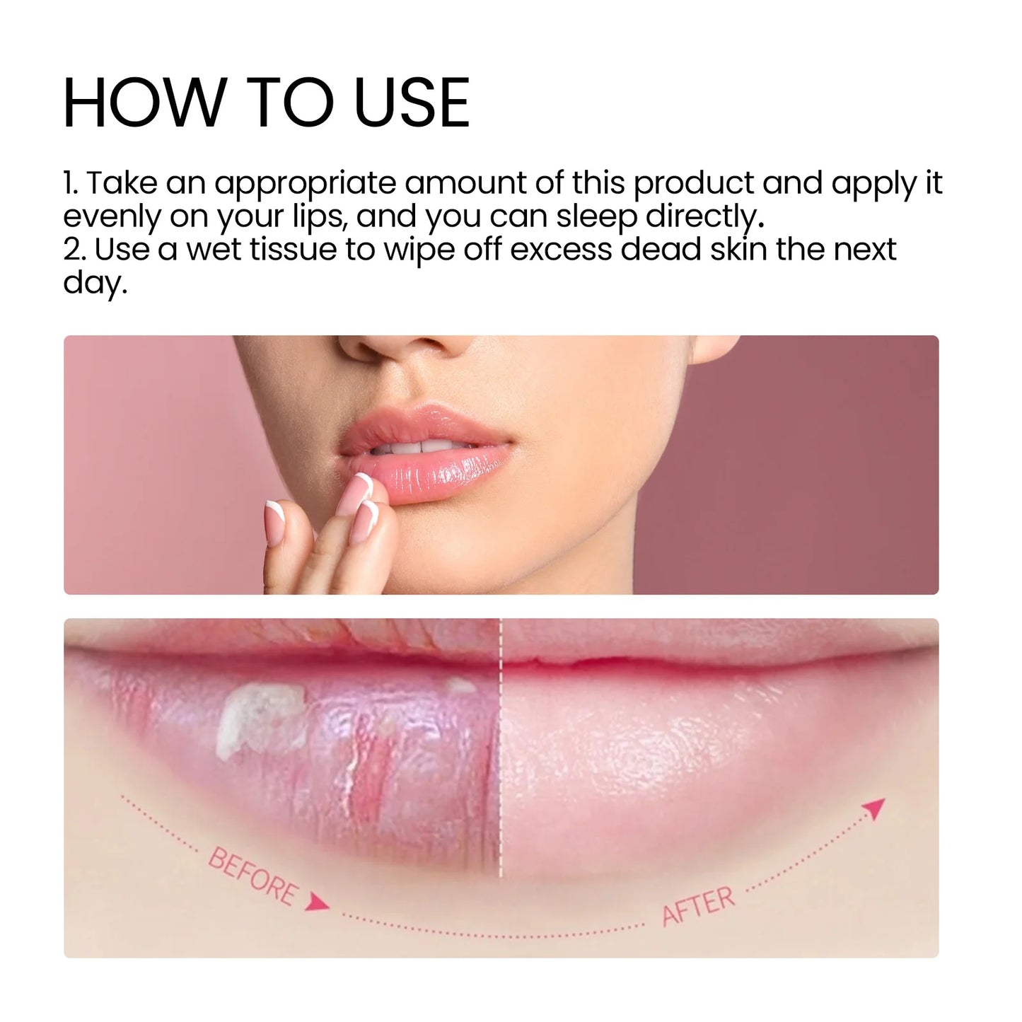 Lip Sleeping Mask Fading Lip Wrinkles Removing Keratin Improving Dryness Peeling Moisturizing & Nourishing Lip Care Products