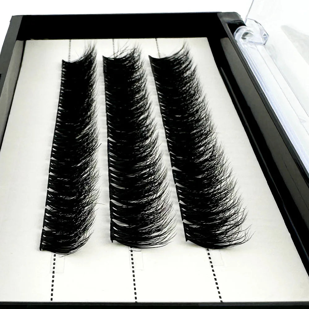 NEW3D DIY Clusters Volume Handmade Mink Eyelash Extension Curl Segmented False Lashes 5D fluffy Thick Bundle Cilias Makeup Tools