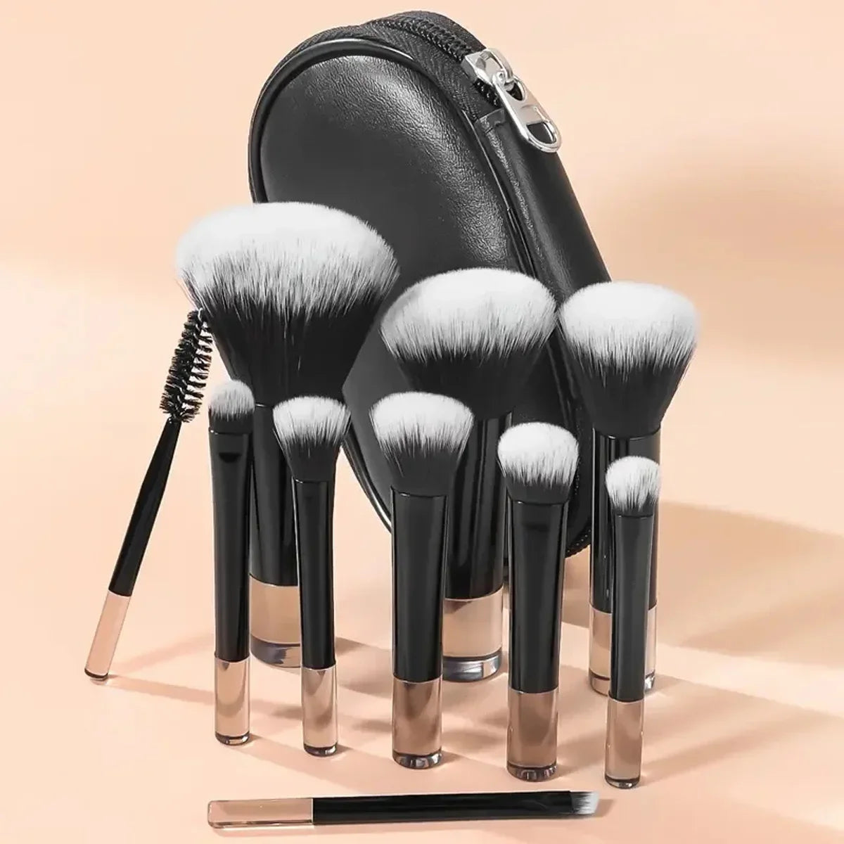 10pcs Mini Makeup Brush Set Powder Eyeshadow Foundation Blush Concealer Beauty Makeup Tools Brush Professional Supplies