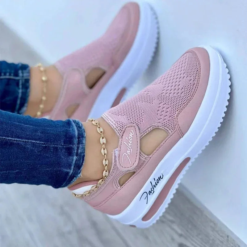 NEW Designer Brand Red Blue Women Sneakers High Quality Tennis Female Canvas Casual Shoes Ladies Platform Hollow Out Sport Shoes