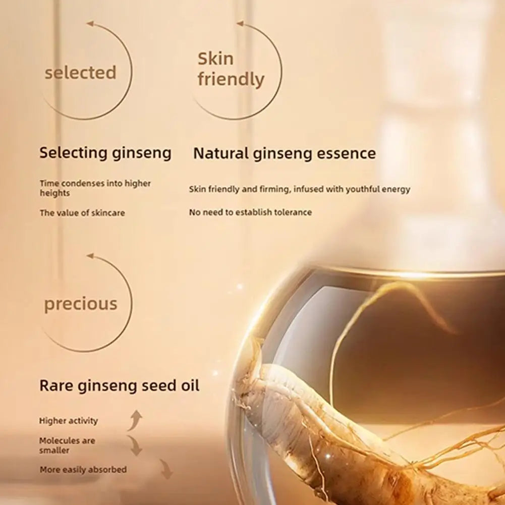 30ml Double Rose Petal Radiance Essence Oil Facial Care Tightening Moisturizing Ginseng Essential Oil Face Serum Korean Skin Car