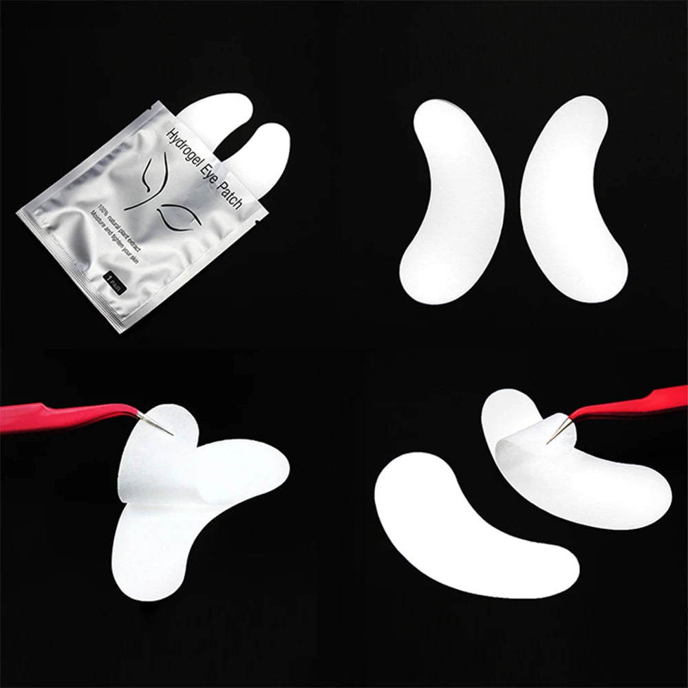 100 pairs Eyelash Pads Grafted Lash Hydrogels Gel Patches Under Eye Pads for Eyelash Extension Tips Sticker Makeup Tools