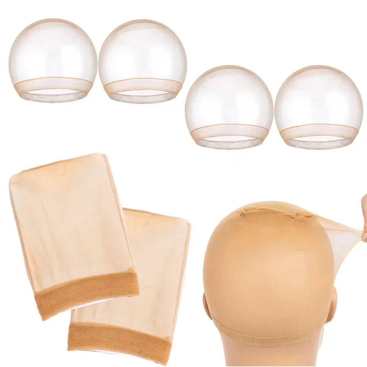 10-100pcs Cheap 10/20Pcs Hd Wig Thin Stocking Cap Wig Deluxe Wig Cap Hair Net For Weave Nylon Stretch Mesh Wig Cap Hd Wig Caps