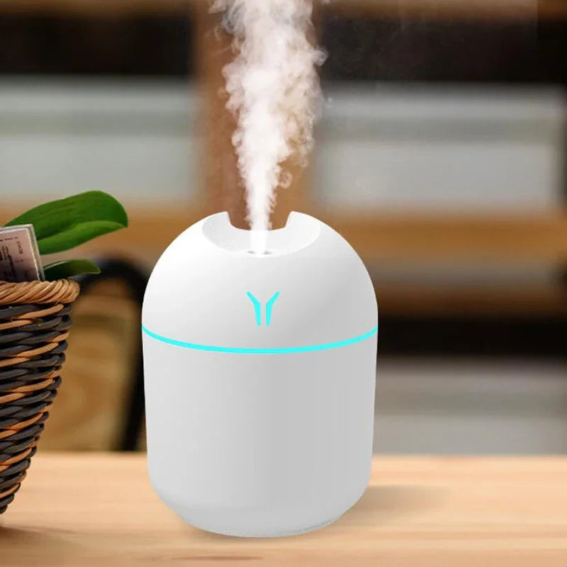 Air Humidifier USB Mini Aroma Essential Oil Diffuser for Home Car Ultrasonic Mute Mist Maker Diffuser with LED Color