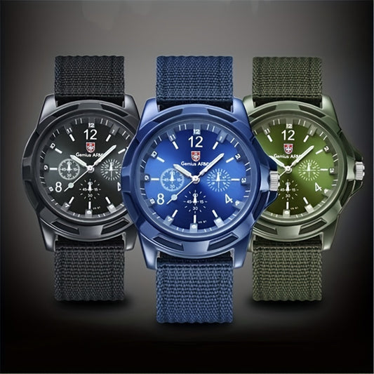 Military Sports Men's Watch Nylon Strap Quartz Wristwatch