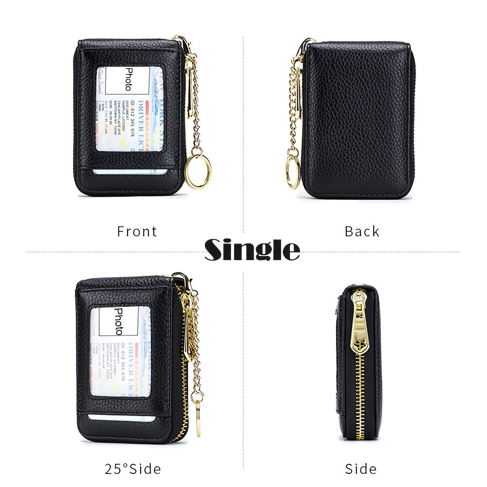 Premium RFID Blocking Card Holder Wallet - Secure Zip Around Design with Multiple Compartments for Easy Organization - Stylish Casual Style for Everyday Use