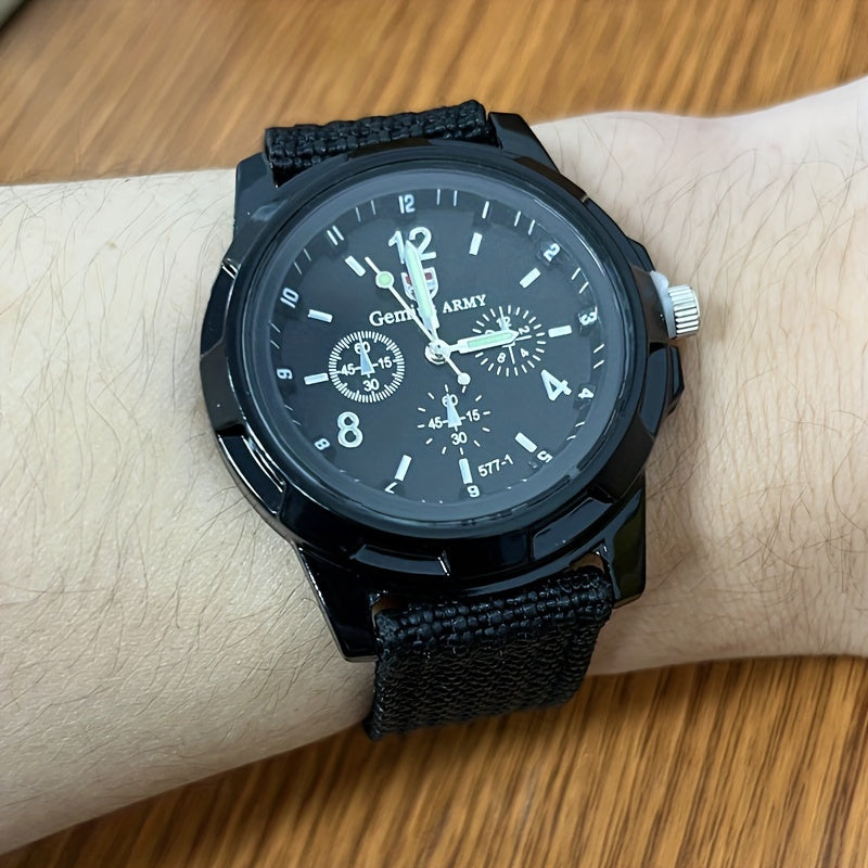 Military Sports Men's Watch Nylon Strap Quartz Wristwatch