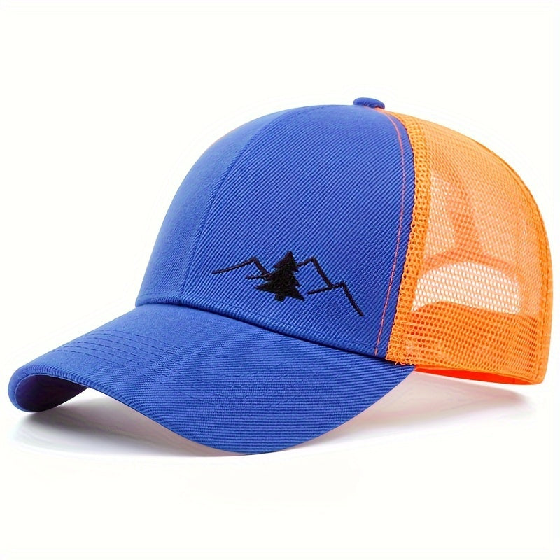Classic Cotton Embroidery Truck Driver Cap - Stylish Peaked Design, Breathable, Hip-Hop Inspired, Perfect for Outdoor Activities and Skateboarding - Ideal Gift for Men and Women
