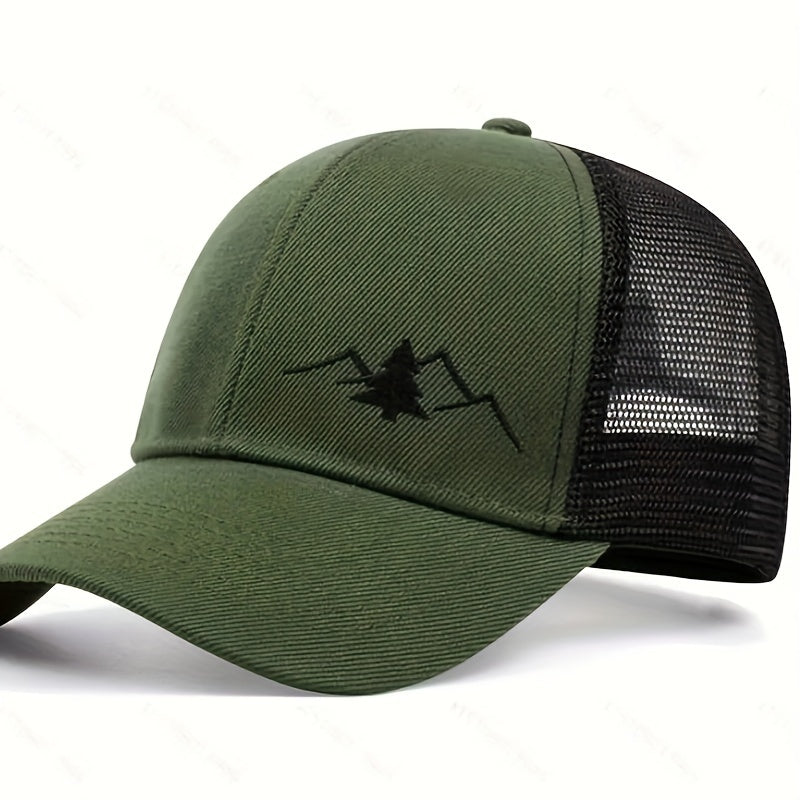 Classic Cotton Embroidery Truck Driver Cap - Stylish Peaked Design, Breathable, Hip-Hop Inspired, Perfect for Outdoor Activities and Skateboarding - Ideal Gift for Men and Women