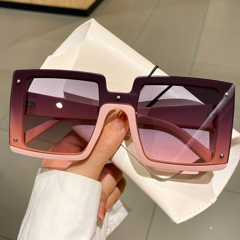 Oversized Square Men Women Trendy Eyewear Fashion Luxury Brand Design Shades