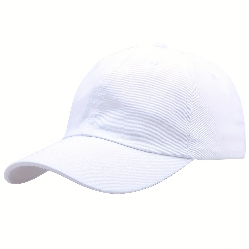 1pc Men&Women's Vintage Simple Solid Adjustable Curved Brim Baseball Cap For Outdoor