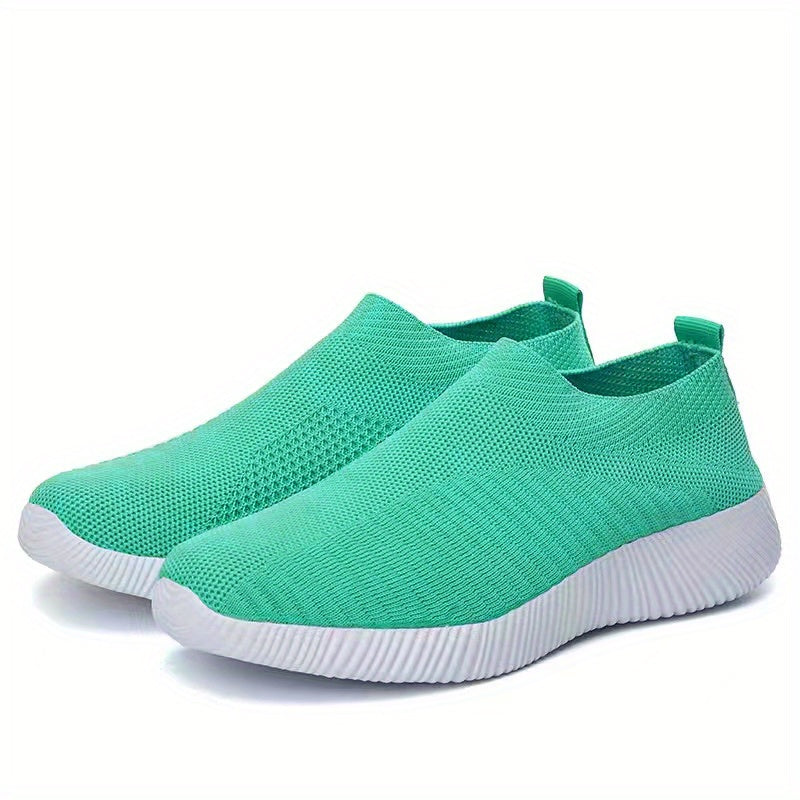 Women's Casual Sneakers, Lightweight Soft Bottom Running Shoes, Breathable Slip-on Walking Shoes plus size