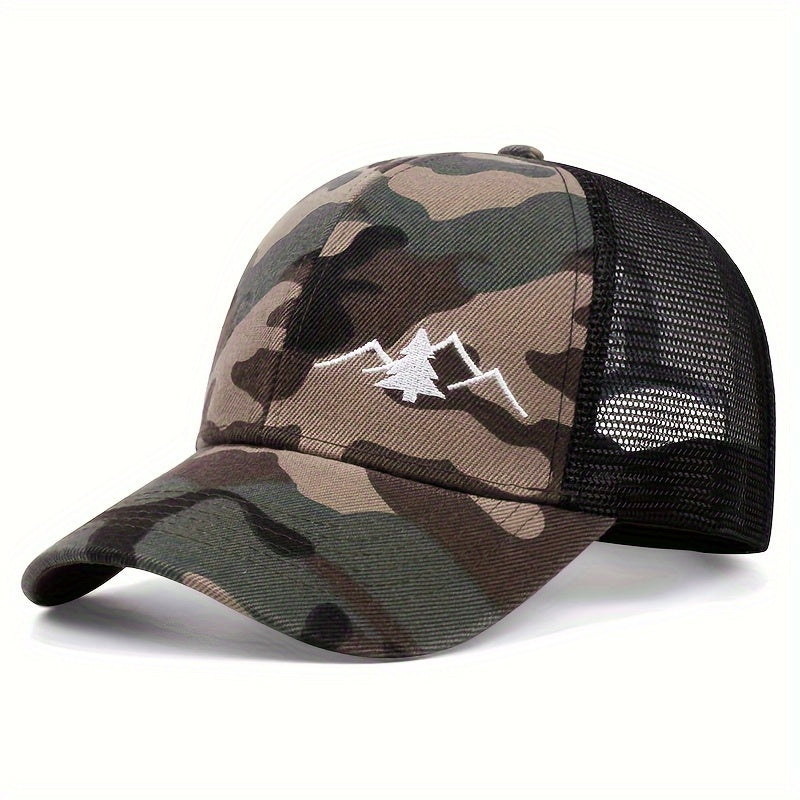 Classic Cotton Embroidery Truck Driver Cap - Stylish Peaked Design, Breathable, Hip-Hop Inspired, Perfect for Outdoor Activities and Skateboarding - Ideal Gift for Men and Women