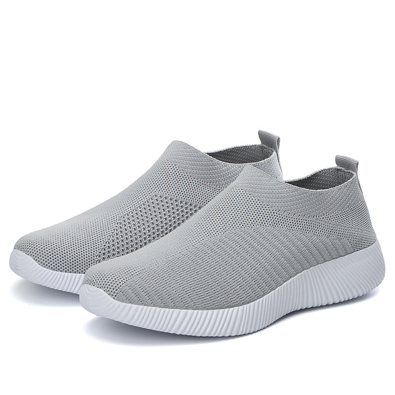 Women's Casual Sneakers, Lightweight Soft Bottom Running Shoes, Breathable Slip-on Walking Shoes plus size