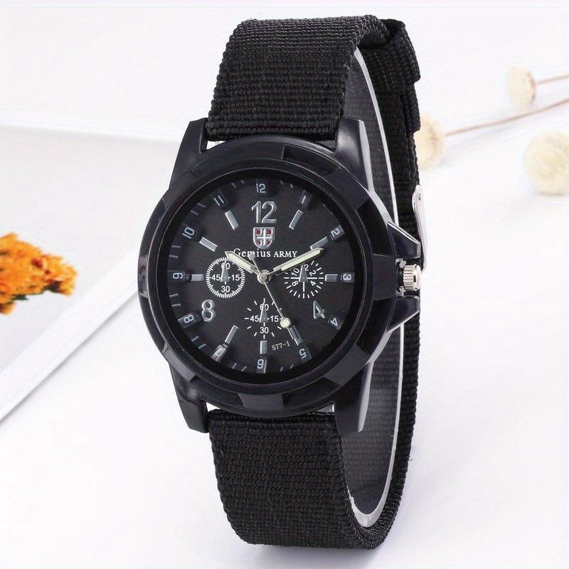 Military Sports Men's Watch Nylon Strap Quartz Wristwatch