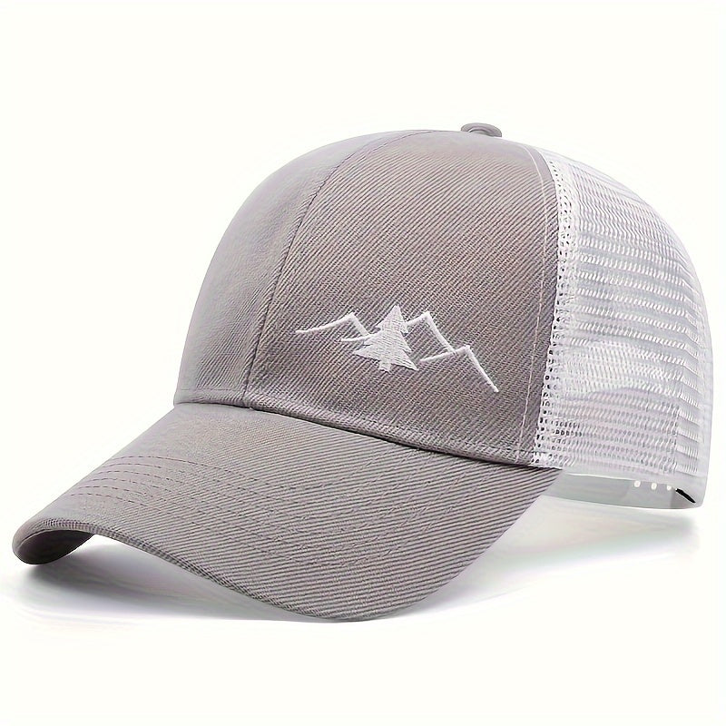Classic Cotton Embroidery Truck Driver Cap - Stylish Peaked Design, Breathable, Hip-Hop Inspired, Perfect for Outdoor Activities and Skateboarding - Ideal Gift for Men and Women