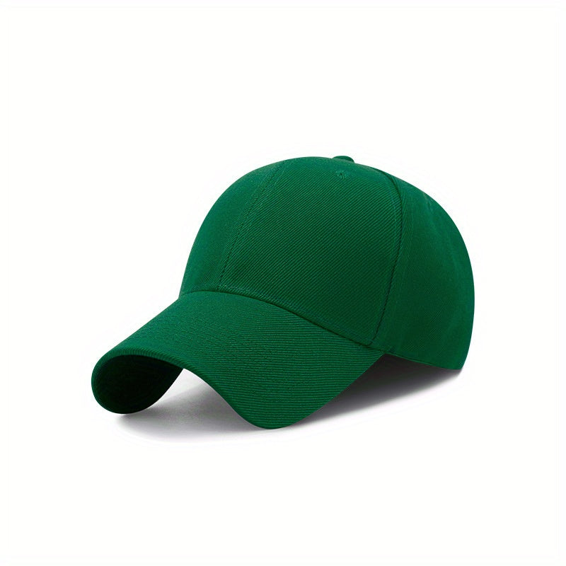 1pc Men&Women's Vintage Simple Solid Adjustable Curved Brim Baseball Cap For Outdoor
