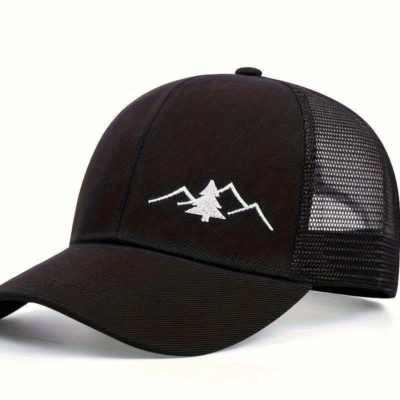Classic Cotton Embroidery Truck Driver Cap - Stylish Peaked Design, Breathable, Hip-Hop Inspired, Perfect for Outdoor Activities and Skateboarding - Ideal Gift for Men and Women