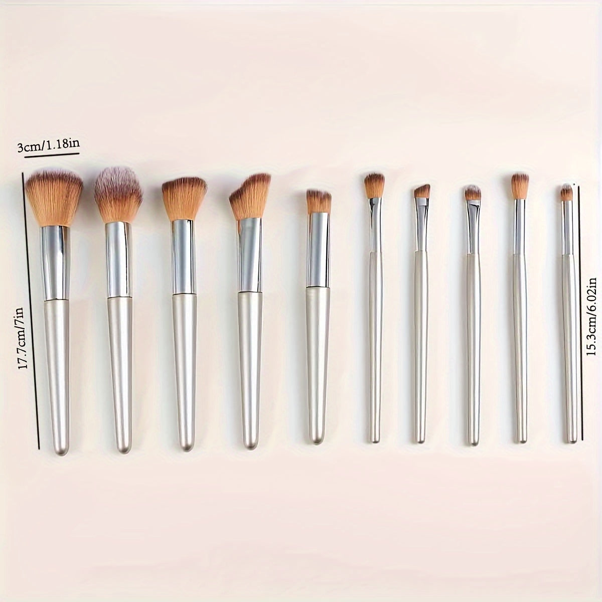 10pcs High Quality Professional Makeup Brushes Set Eyeshadow Brown Foundation Powder Cosmetic