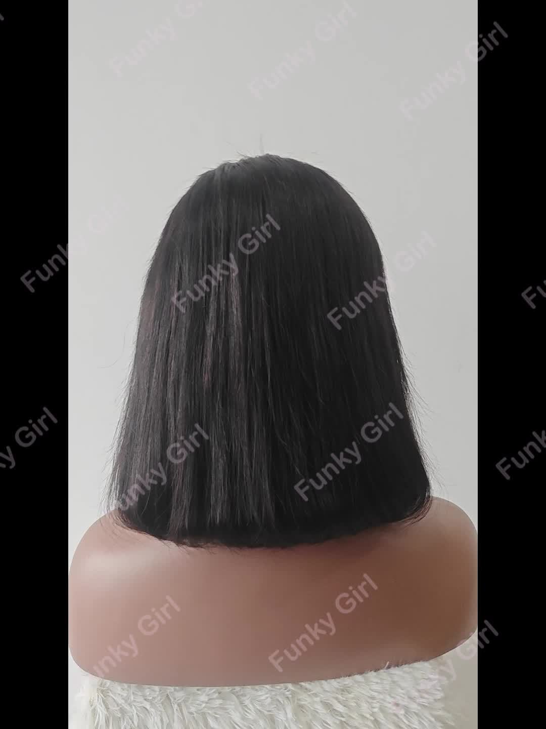 Bone Straight Bob Lace Front Wig - 13x4 Lace Frontal Human Hair Wig With Baby Hair - Pre-Plucked For Women - Perfect For Everyday Wear And Special Occasions