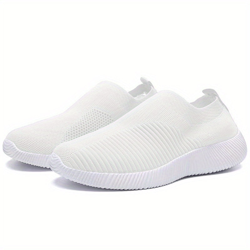 Women's Casual Sneakers, Lightweight Soft Bottom Running Shoes, Breathable Slip-on Walking Shoes plus size