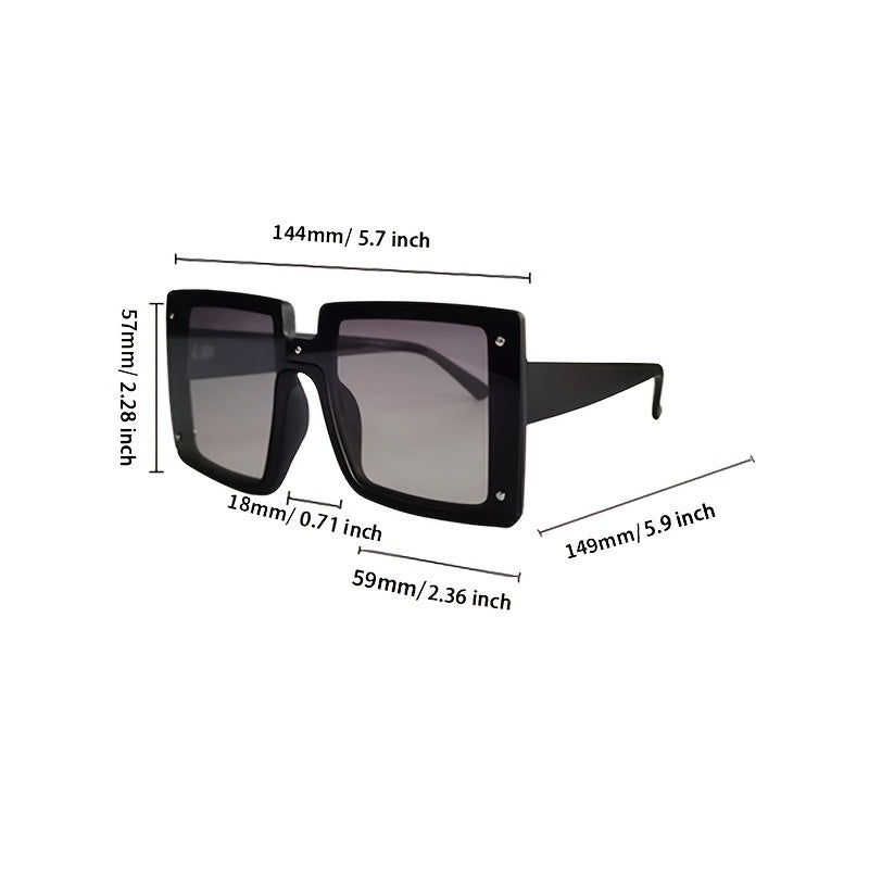 Oversized Square Men Women Trendy Eyewear Fashion Luxury Brand Design Shades