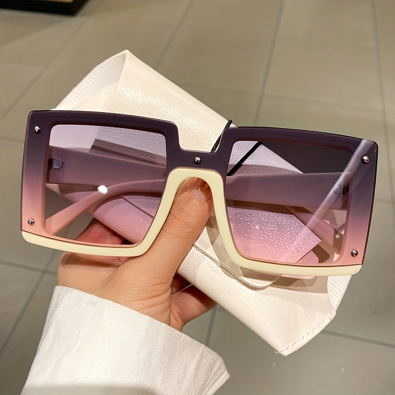 Oversized Square Men Women Trendy Eyewear Fashion Luxury Brand Design Shades
