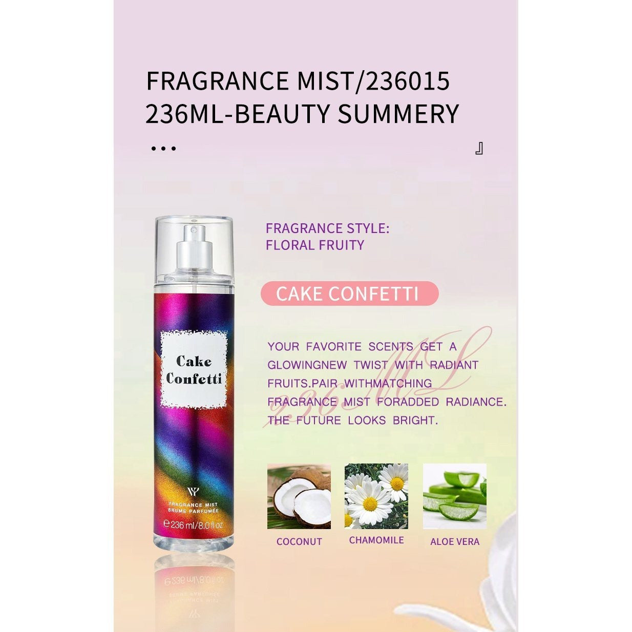236ml Victoria's Floral Season Body Spray Perfume for Women - Long-lasting Floral and Fruity Fragrance bottle packaging