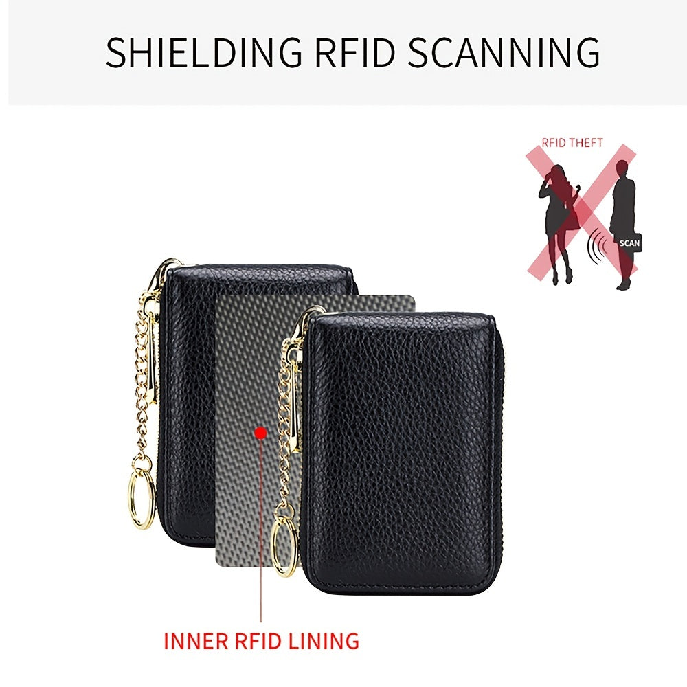 Premium RFID Blocking Card Holder Wallet - Secure Zip Around Design with Multiple Compartments for Easy Organization - Stylish Casual Style for Everyday Use