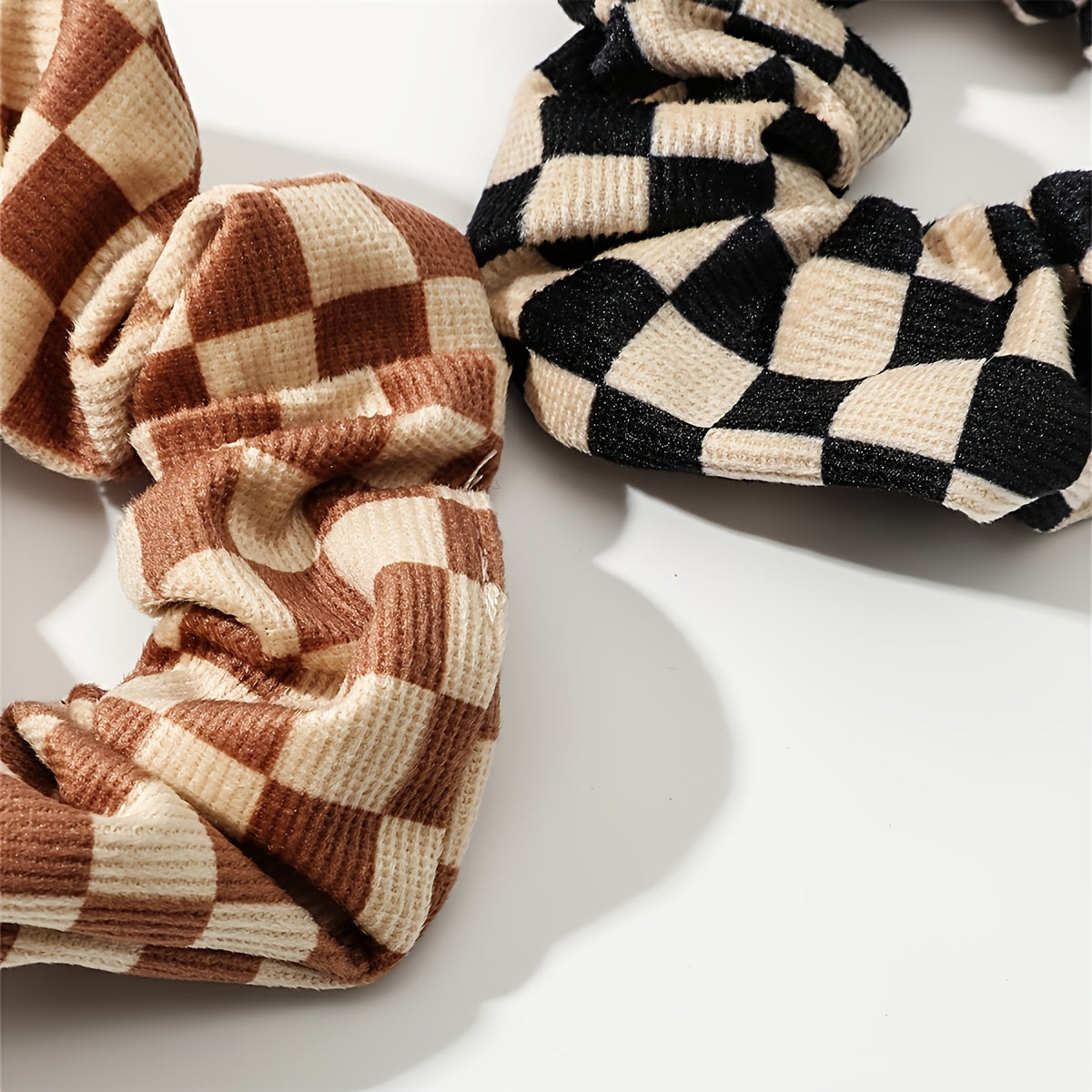 Velvet Plaid Hair Tie Scrunchies Large Scrunchies, Colorful Scrunchies, Fashion Women Retro Hair Accessories